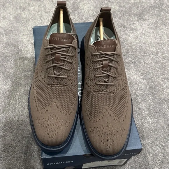 COLE HAAN Men's 2.zerogrand Wingtip Oxford In Ch Lava/blueberry/truffle Size 13